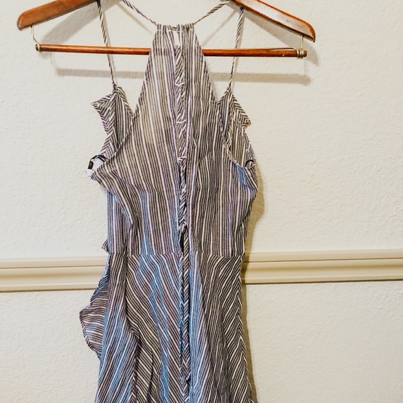 NWOT Striped Wrap Mini Dress - Picture 2 of 3
